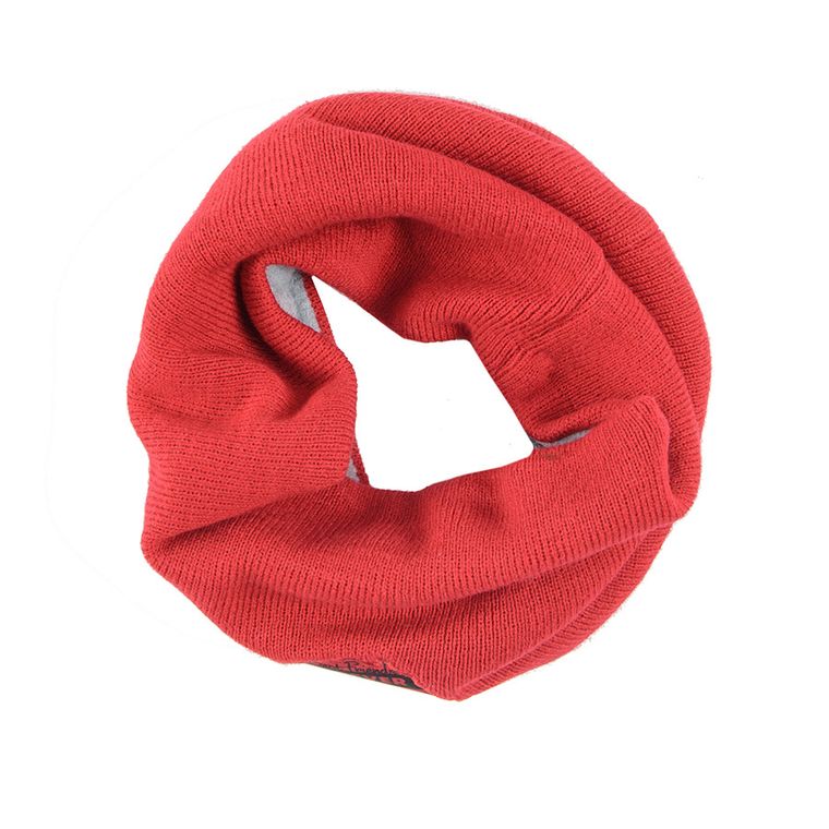 Komplet dziewczęcy, Czapka z pomponem, Komin, szaro-czerwony, Myszka Minnie