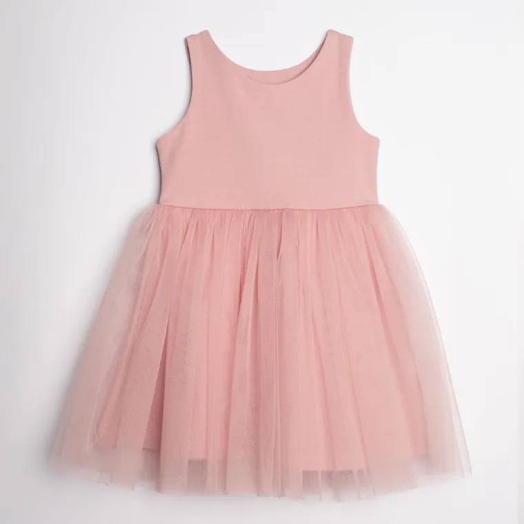 Komplet dziewczęcy, Sukienka, Bolerko, różowy, Nicol