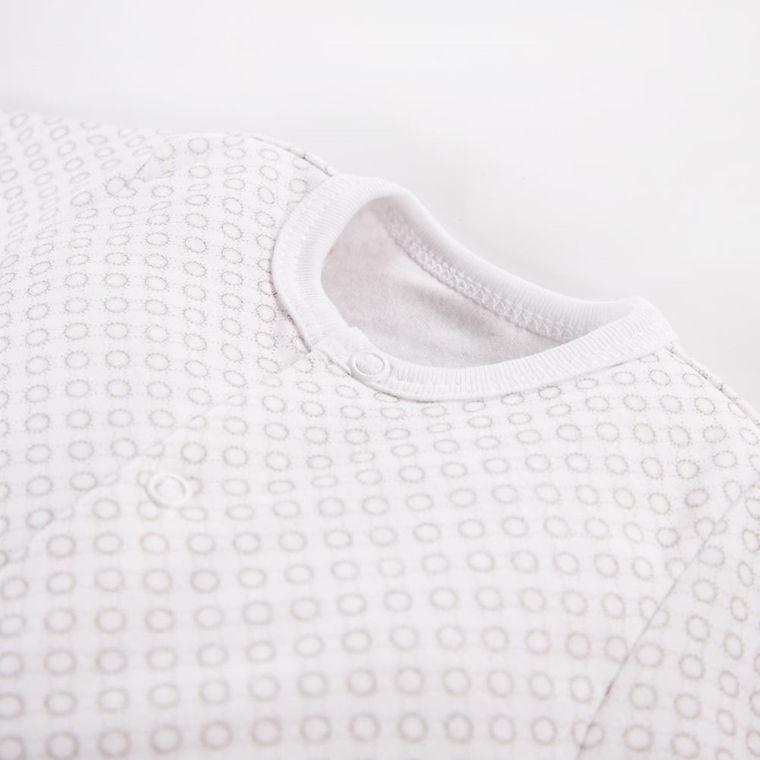 Komplet niemowlęcy, Czapka, Body z długim rękawem, Półśpiochy, Pajac, ecru, Eevi