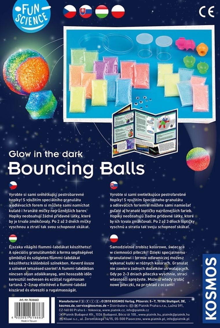 Kosmos, Fun Science, skaczące piłeczki, zestaw