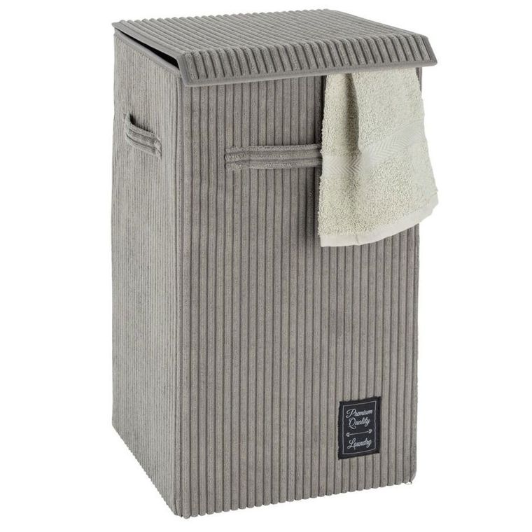 Kosz na pranie, Cora, 63 l, szary