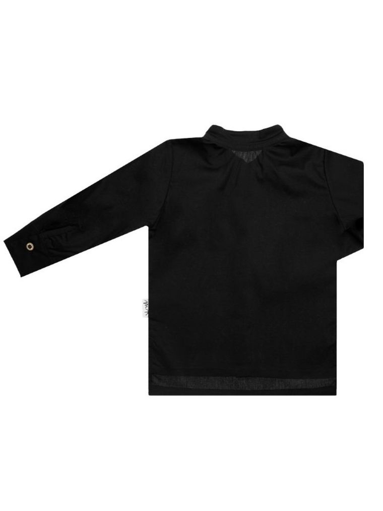 Koszula chłopięca z długim rękawem, czarna, Nicol