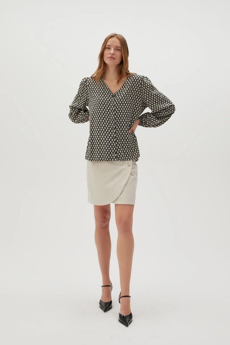 Koszula damska, czarna, Moodo