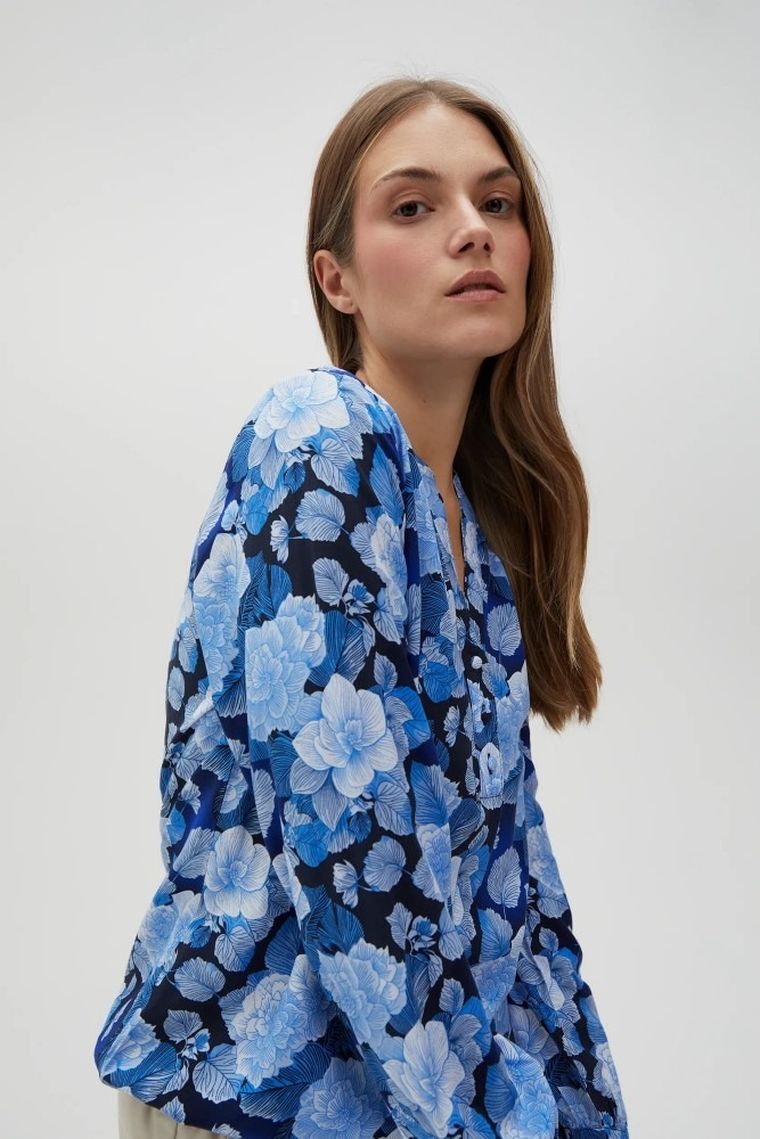 Koszula damska, niebieska, Moodo