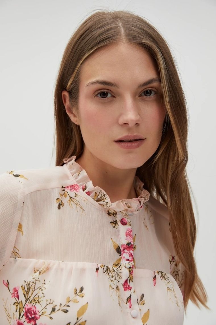 Koszula damska, różowa, Moodo