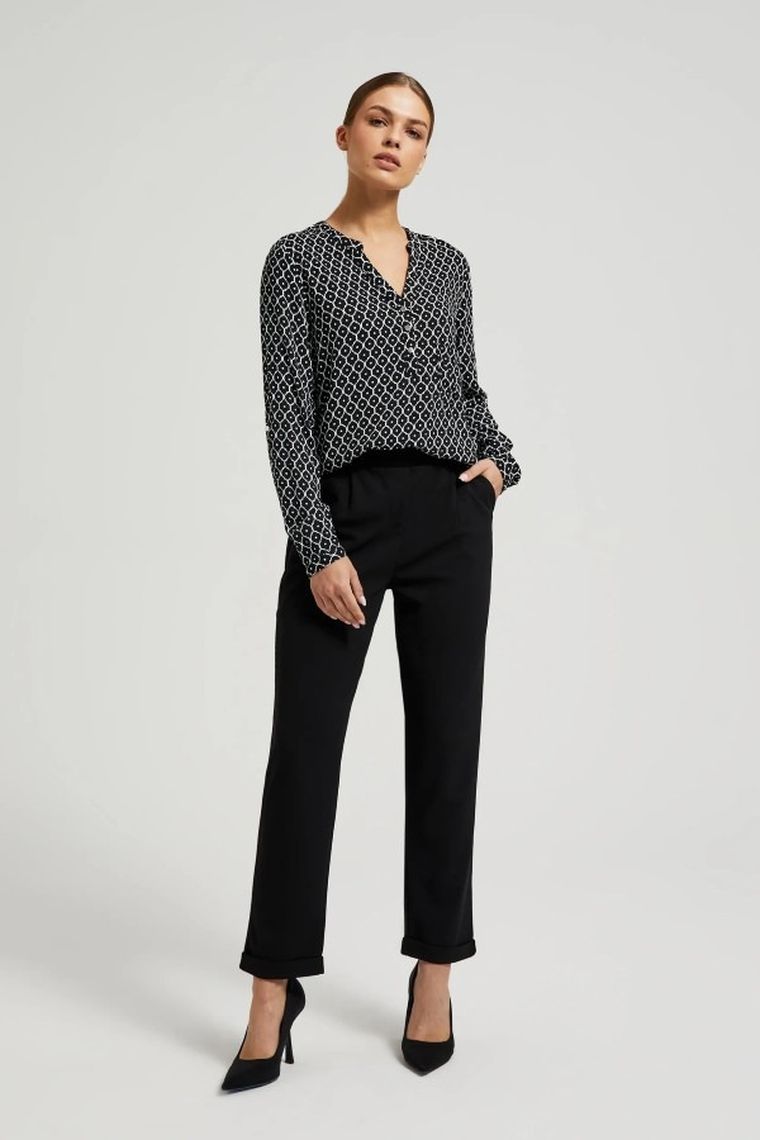 Koszula damska z długim rękawem, mix, Moodo