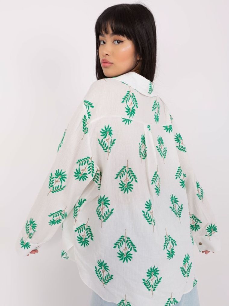 Koszula damska z długim rękawem, oversize, mix, Lakerta