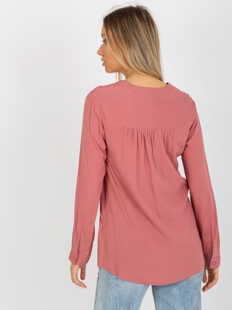 Koszula damska z długim rękawem, różowa, Sublevel