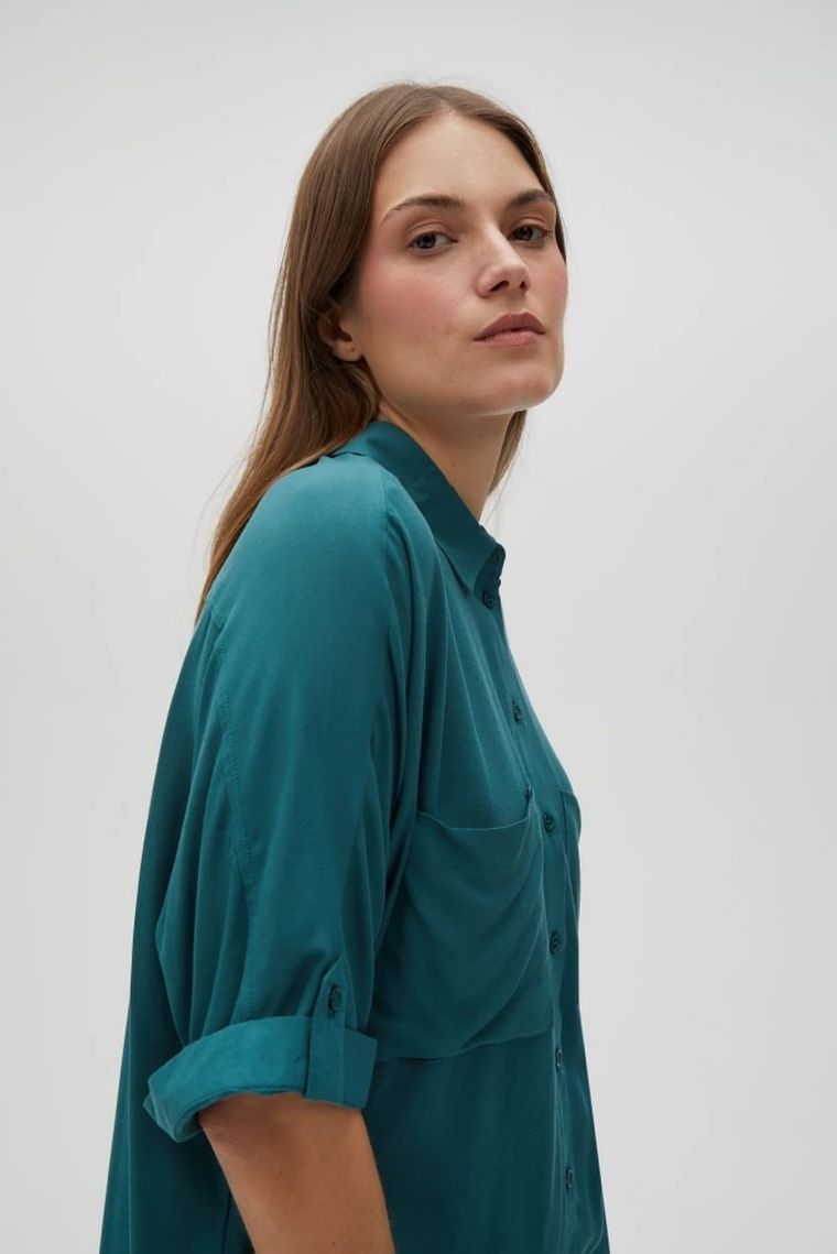 Koszula damska, zielona, Moodo