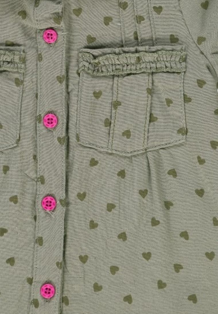 Koszula dziewczęca z długim rękawem, zielona, Lief