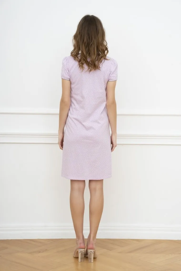 Koszula nocna dla matek karmiących, różowa, Felicita, Italian Fashion