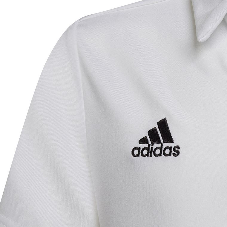 Koszulka polo chłopięca z krótkim rękawem, biała, Adidas Entrada 22