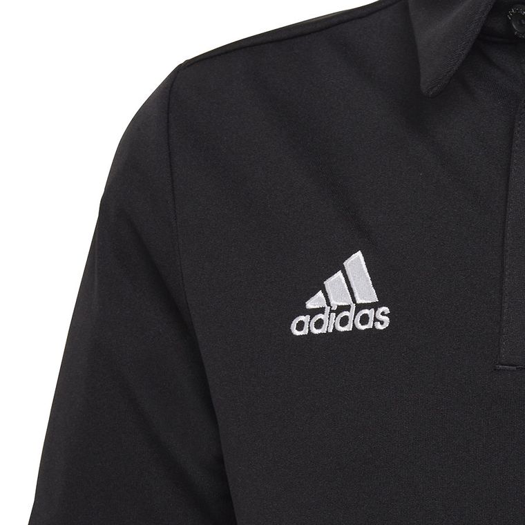 Koszulka polo chłopięca z krótkim rękawem, czarna, Adidas Entrada 22