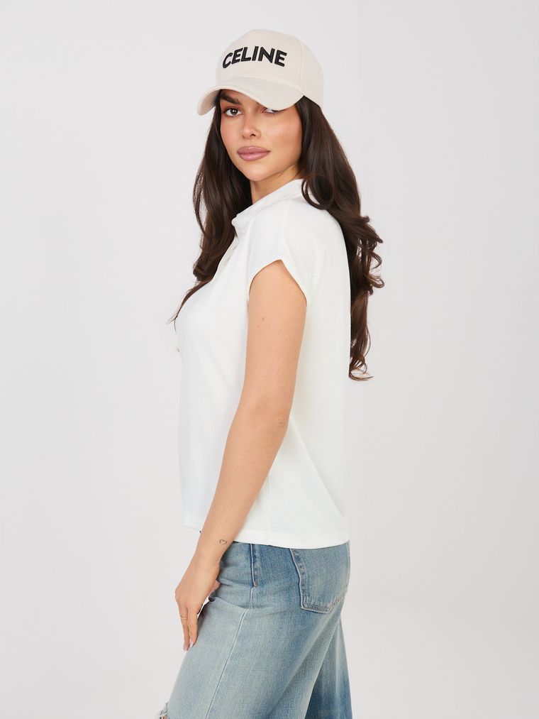 Koszulka polo damska z krótkim rękawem, biała, Sublevel