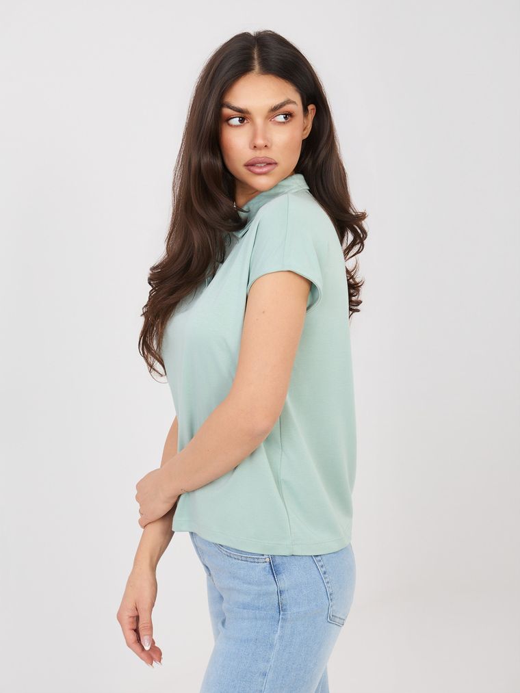 Koszulka polo damska z krótkim rękawem, zielona, Sublevel