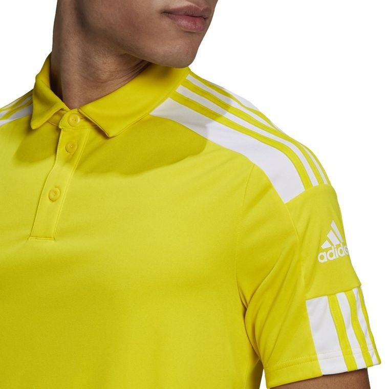 Koszulka polo męska z krótkim rękawem, żółta, Adidas Polo Squadra 21