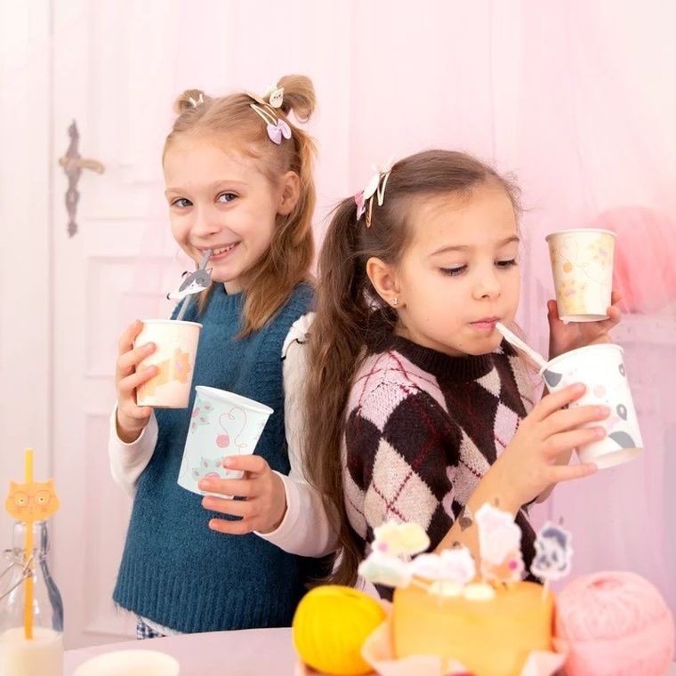 Kotki, kubeczki urodzinowe, 220 ml, 6 szt.