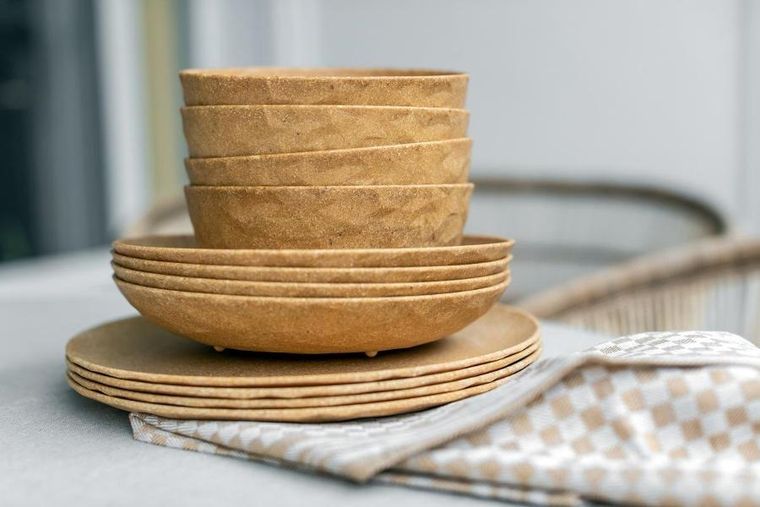 Koziol, Club, talerz, desert sand, 22 cm, 4szt.