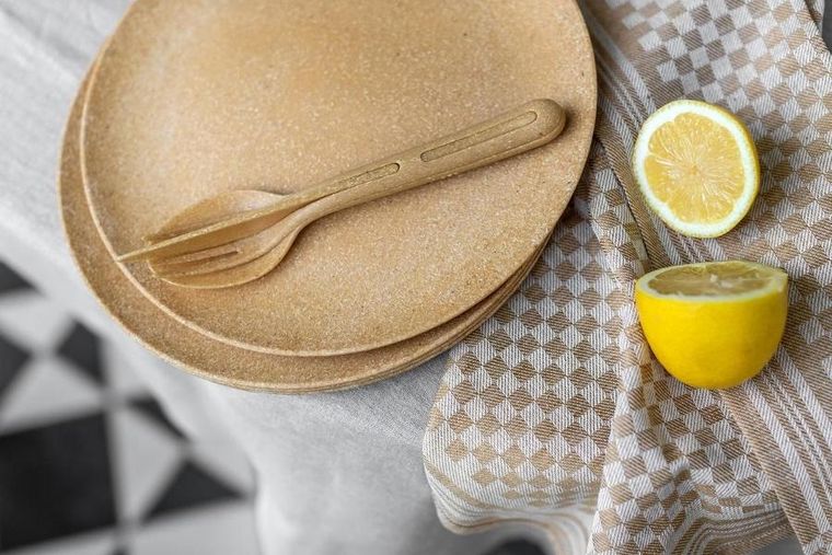 Koziol, Club, talerz, dessert sand, 26 cm, 4szt.