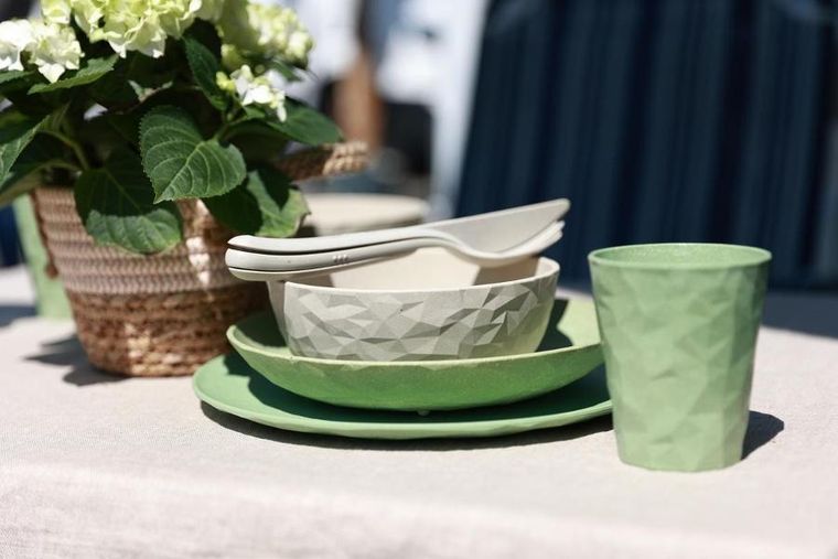 Koziol, Club, talerz, nature leaf green, 26 cm, 4 szt.