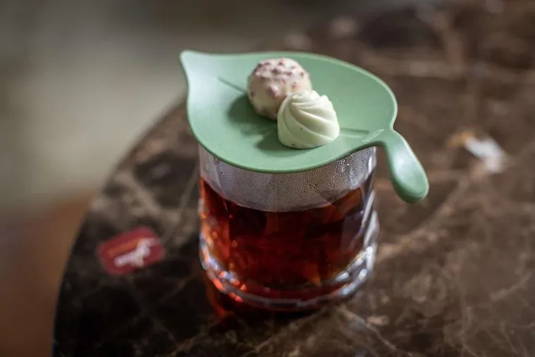 Koziol, Leaf-on, spodeczki na przekąski, 4 szt.