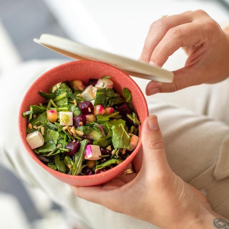 Koziol, miska z pokrywką, Connect, 0.4l, Desert Sand