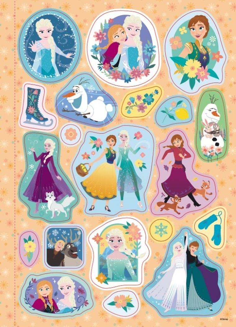 Kraina Lodu. Megakolorowanka. Brokatowe naklejki