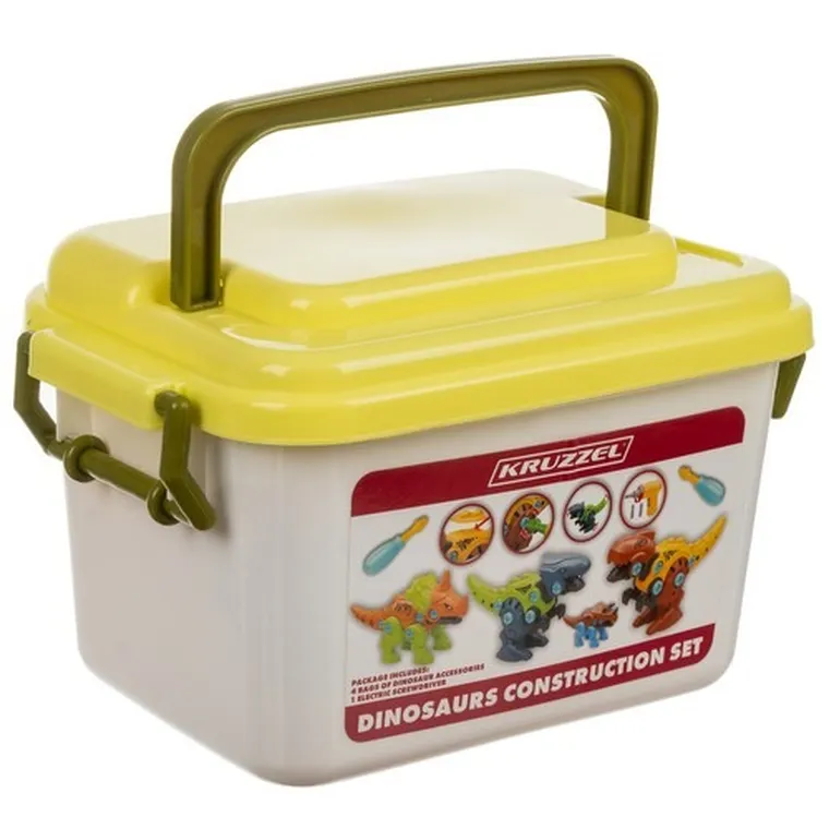Kruzzel, dinozaury, klocki konstrukcyjne