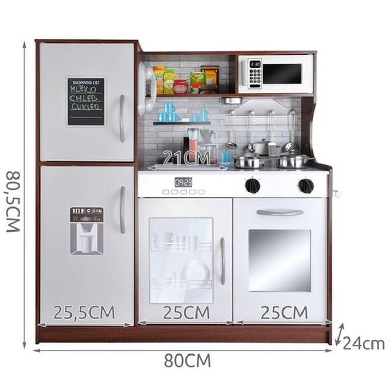 Kruzzel, kuchnia drewniana, ciemny brąz