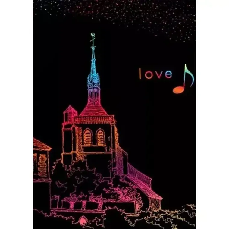 Kruzzel, zestaw do zdrapywania z drewnianym rysikiem