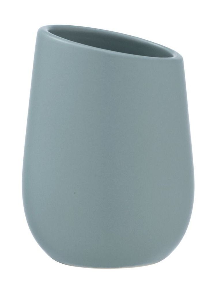 Kubek na szczoteczki, ceramiczny, Badi, błękitny