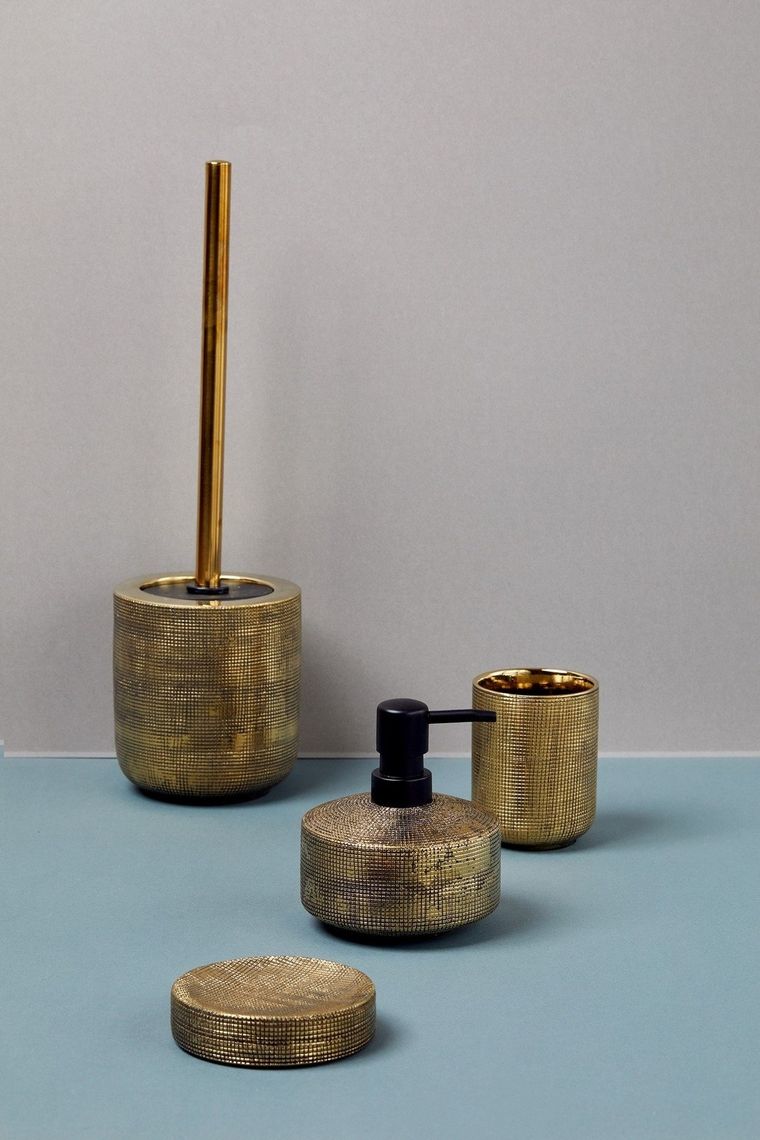 Kubek na szczoteczki do zębów, Rivara, złoty