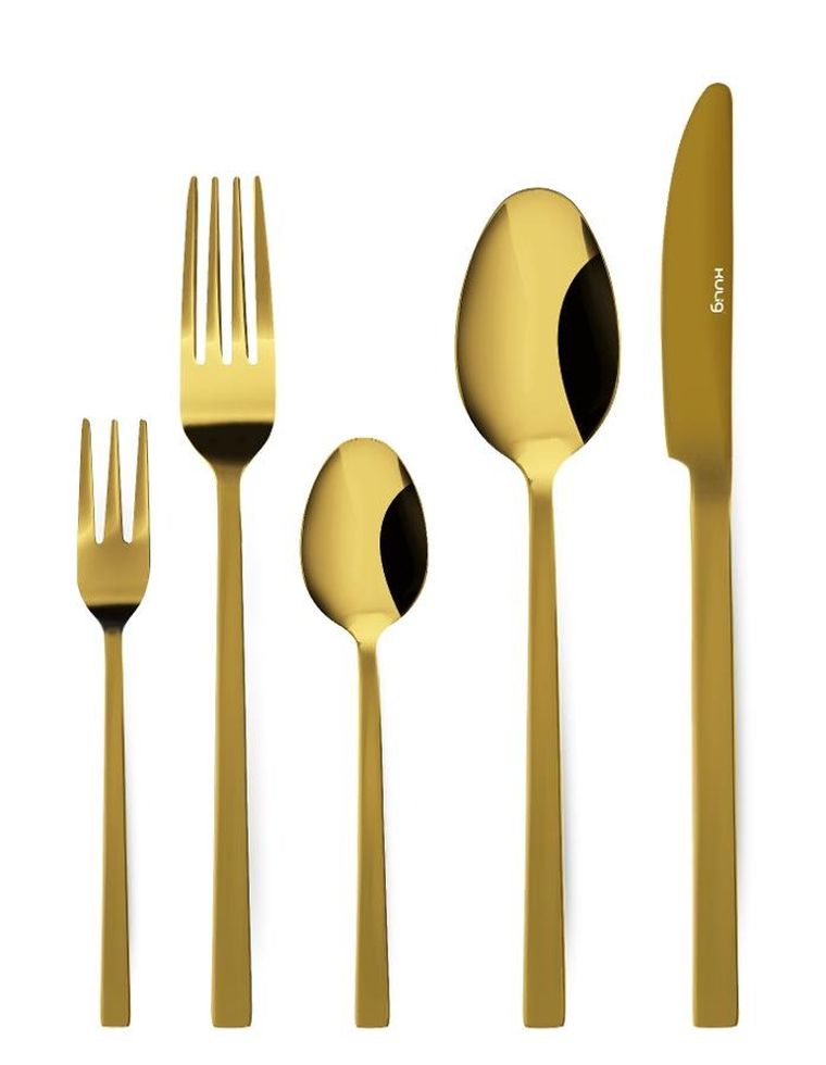 Kulig, nóż obiadowy, Piano Shiny, gold
