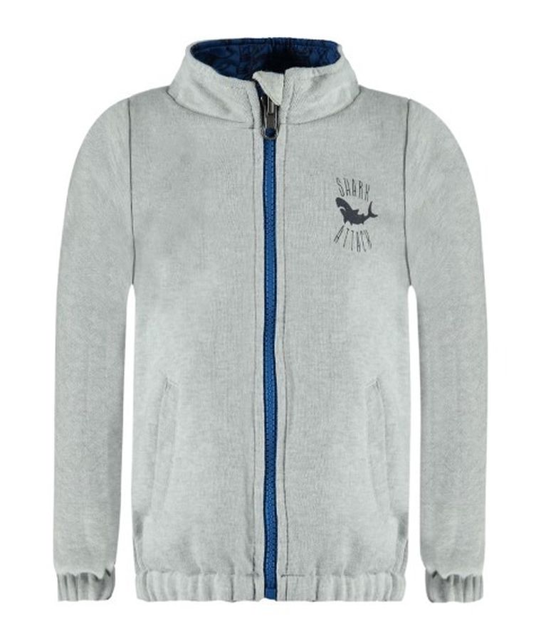 Kurtka chłopięca, dwustronna, niebiesko-szara, Kanz