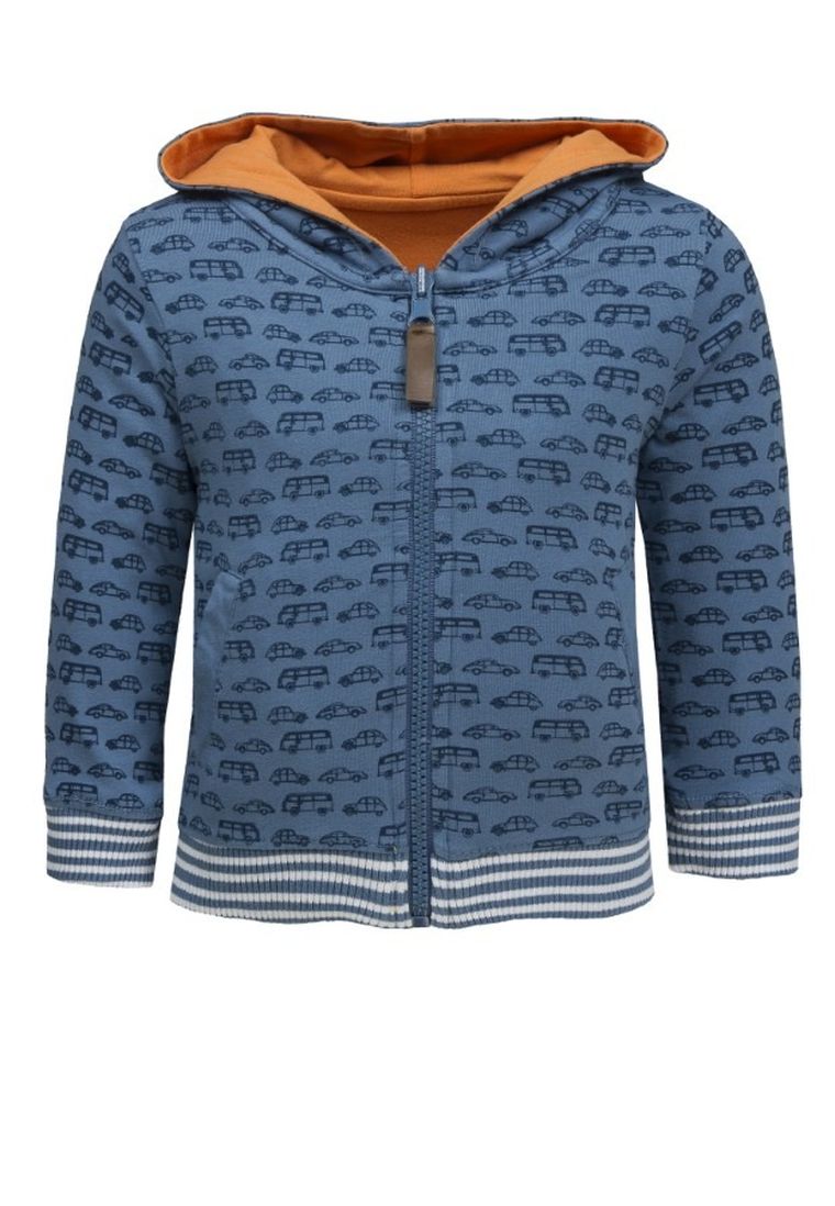 Kurtka chłopięca z kapturem, dwustronna, pomarańczowa, niebieska, Lief