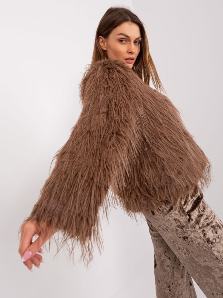 Kurtka damska, beżowa, Italy Moda