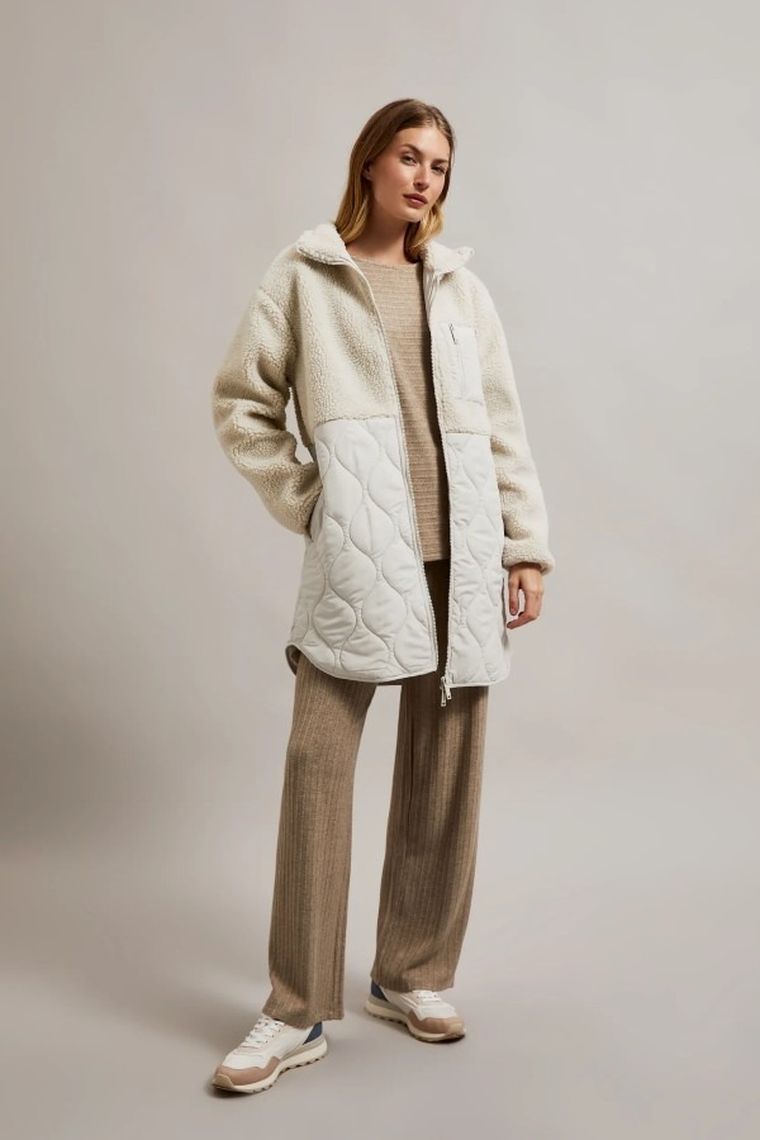 Kurtka damska, beżowa, Moodo