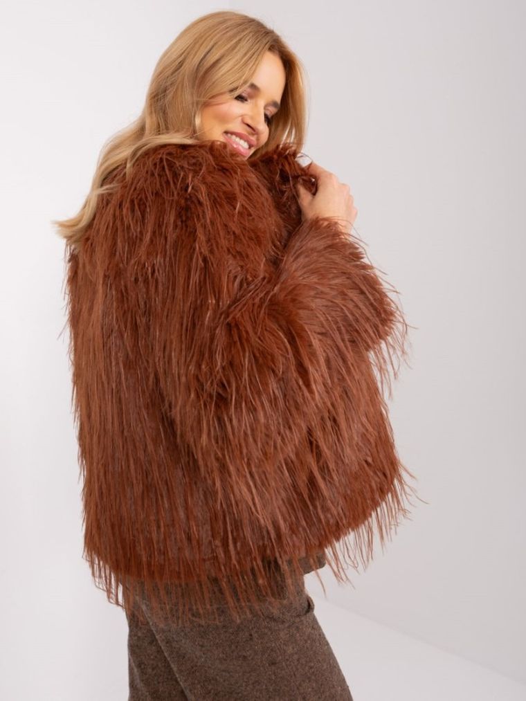 Kurtka damska, ceglana, Italy Moda