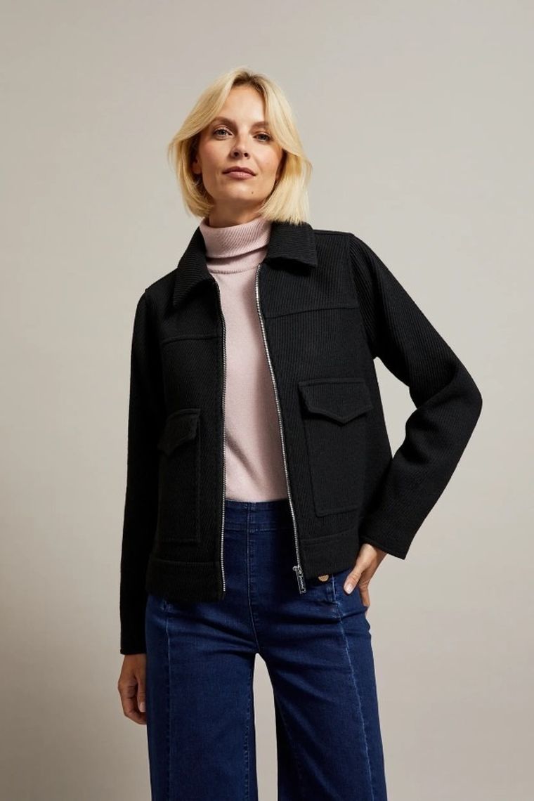 Kurtka damska, czarna, Moodo