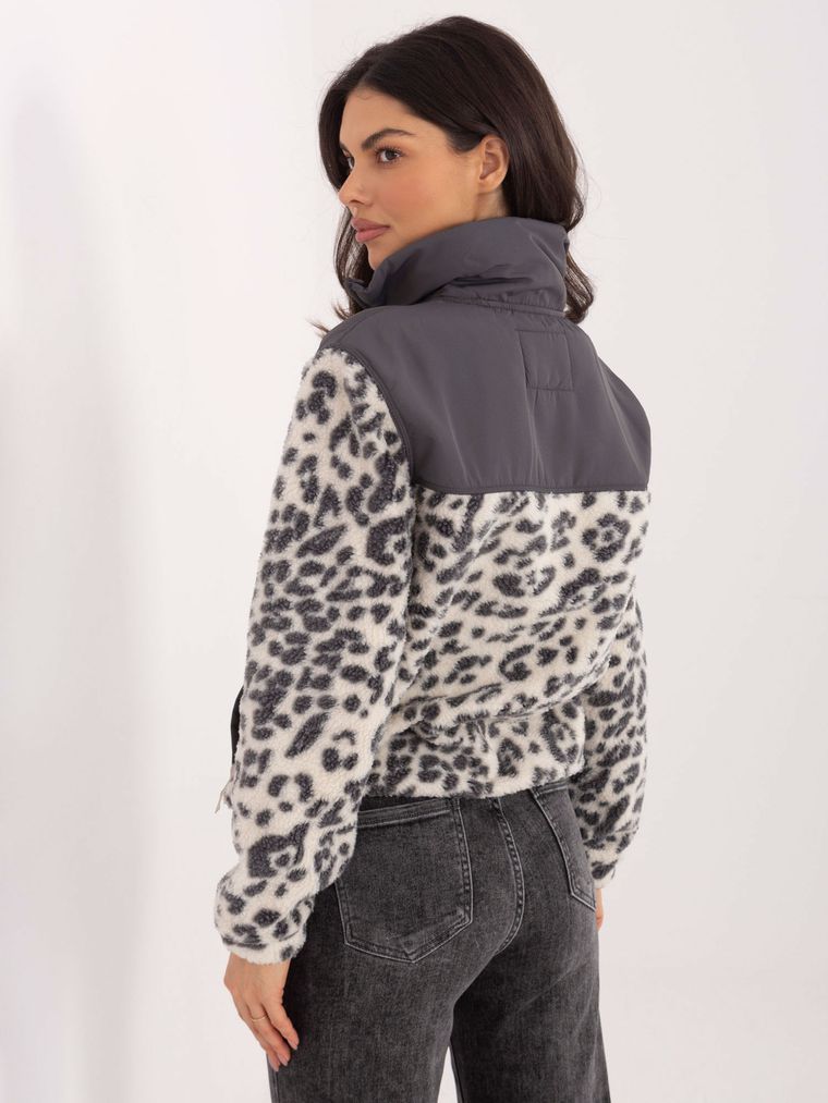 Kurtka damska, polarowa, szara, Sublevel