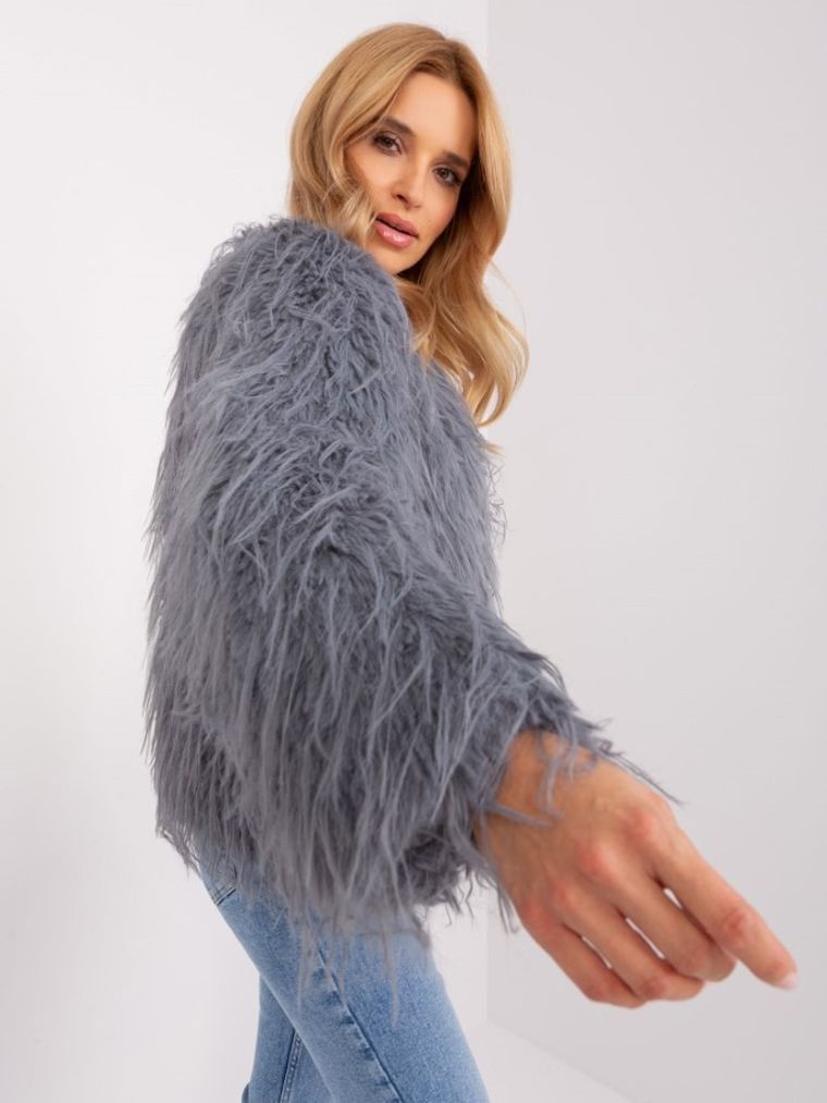 Kurtka damska, szara, Italy Moda