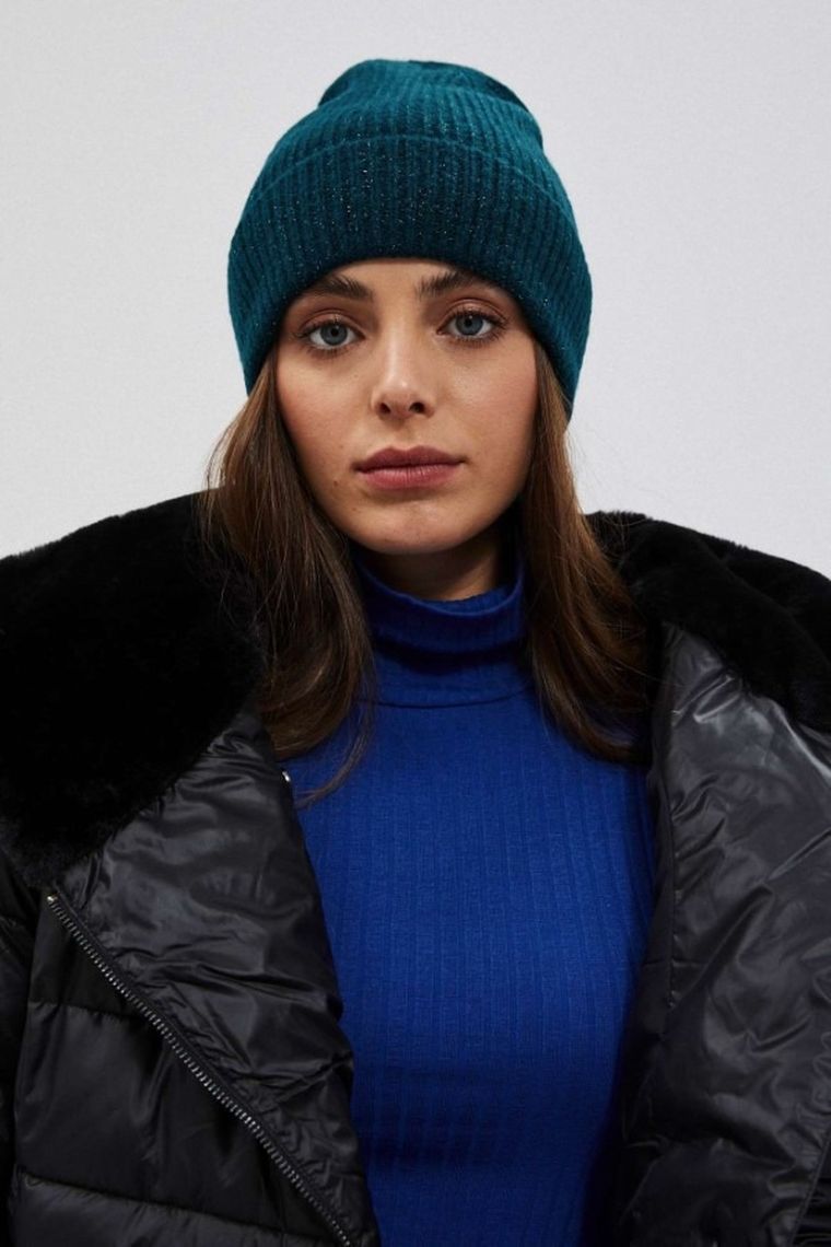 Kurtka damska z kapturem, czarna, Moodo