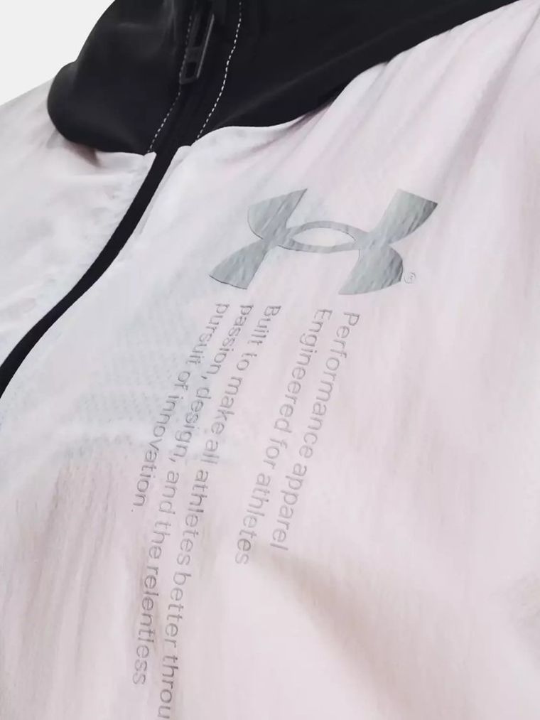 Kurtka damska z kapturem, czarno-biała, Under Armour