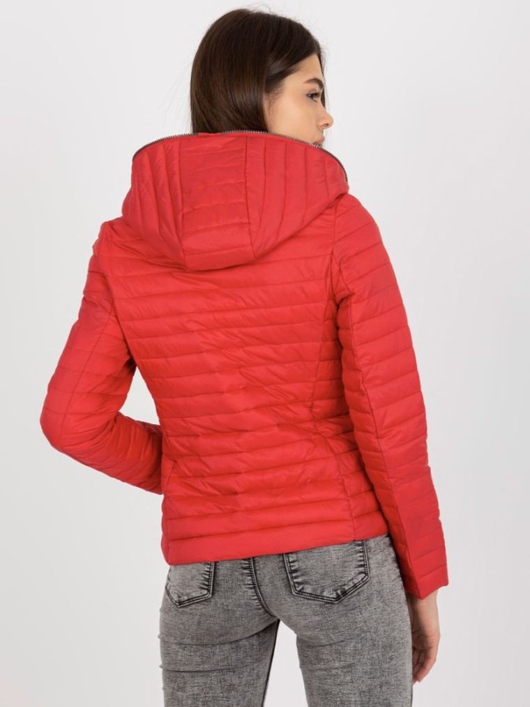 Kurtka damska z kapturem, czerwona, Factory Price