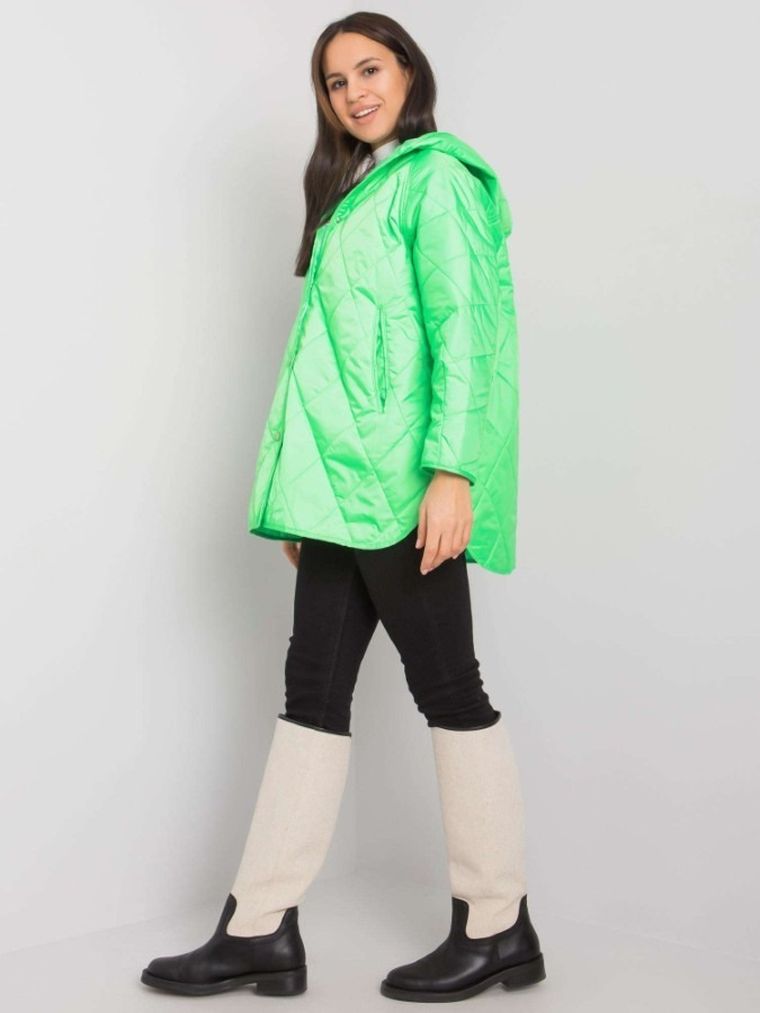 Kurtka damska z kapturem, zielona, Factory Price