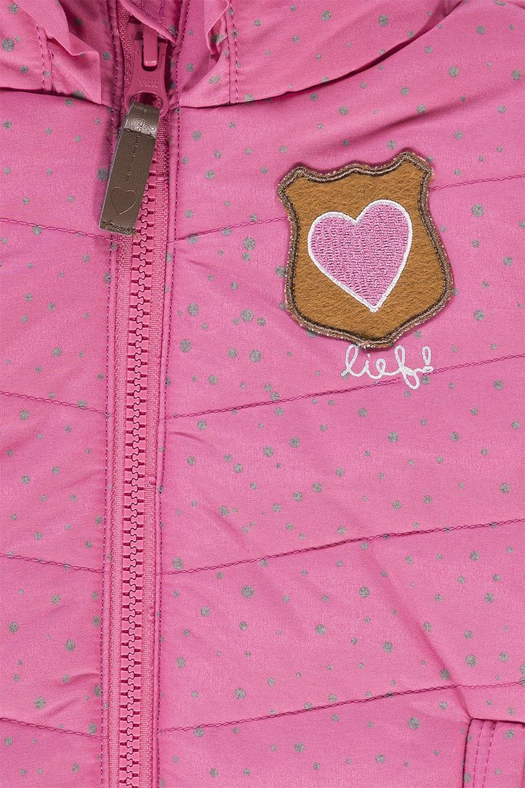 Kurtka dziewczęca z kapturem, różowa, Lief