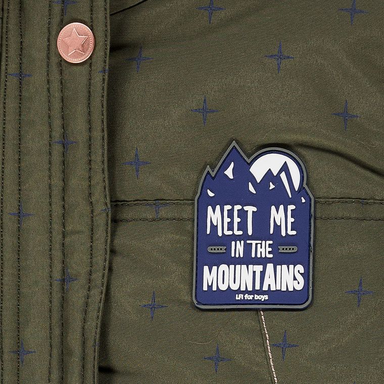 Kurtka jesienno-zimowa chłopięca z kapturem, zielona, Lief