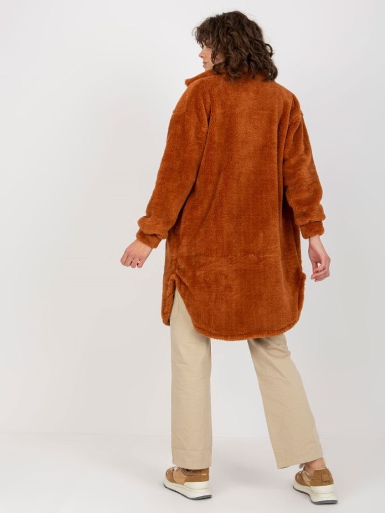 Kurtka koszulowa damska, brązowa, Rue Paris