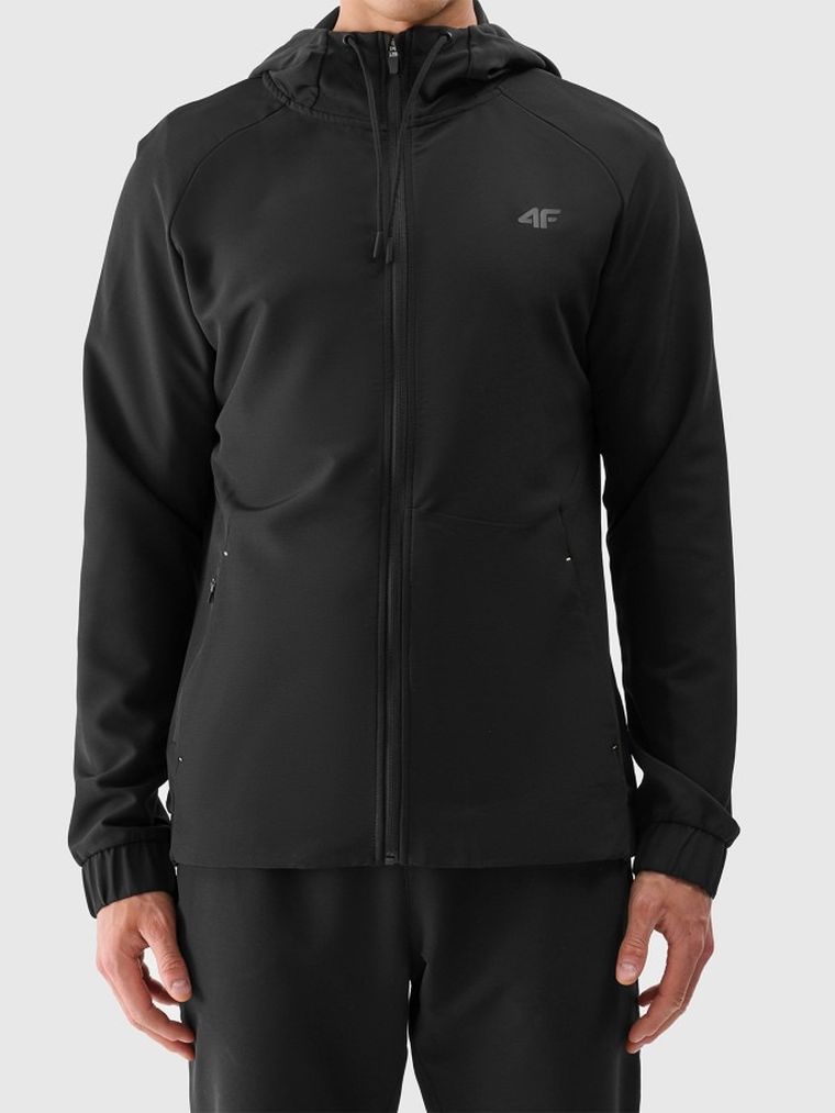 Kurtka męska z kapturem, czarna, 4F