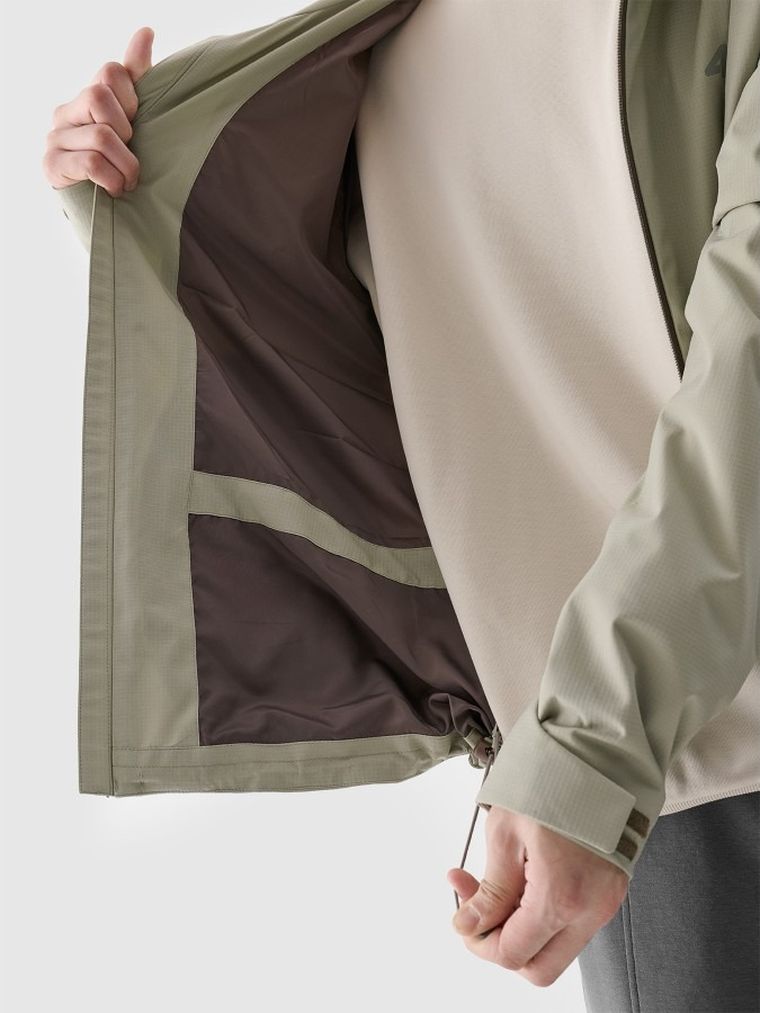 Kurtka męska z kapturem, ecru, 4F